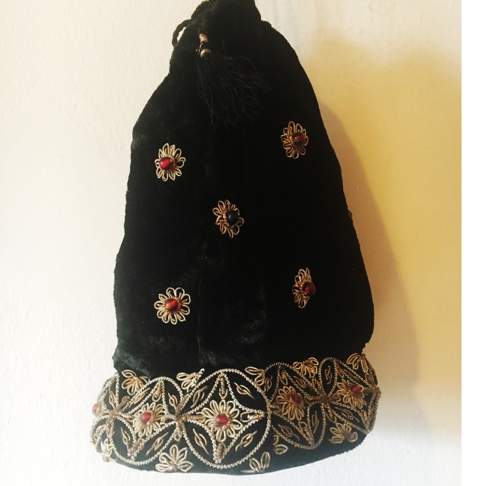 Velvet Jeweled Vintage bag